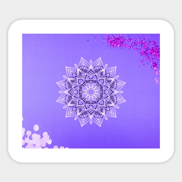 mandala purple Sticker by ayoubShoop